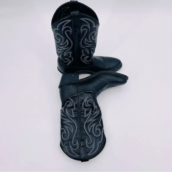 Laredo Boots Black All Man Made Western Size 7