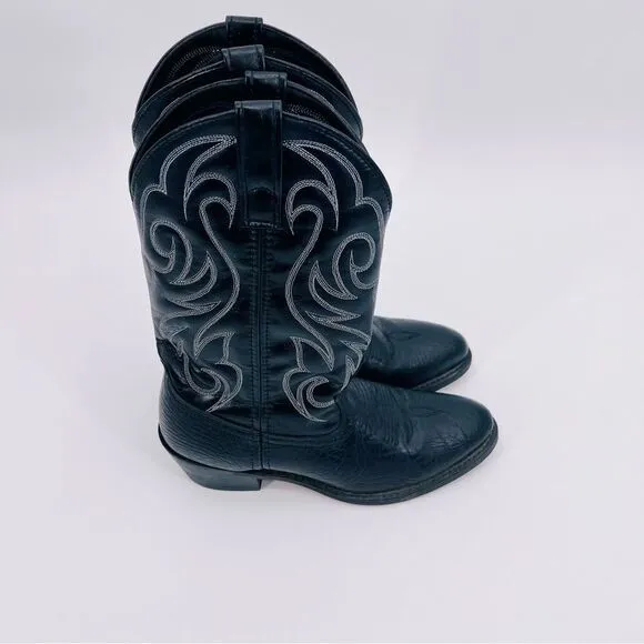 Laredo Boots Black All Man Made Western Size 7