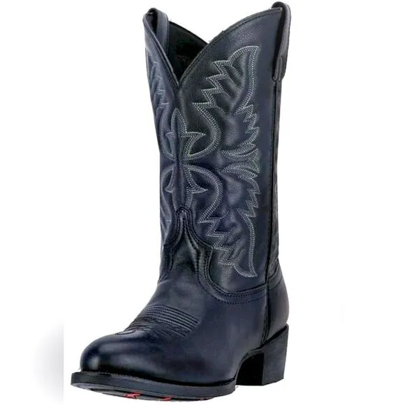 Laredo Boots Black All Man Made Western Size 7