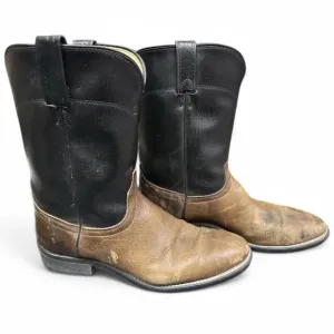 Laredo Cowboy Boots Men Size 10.5 D Made In USA Workwear Leather Western