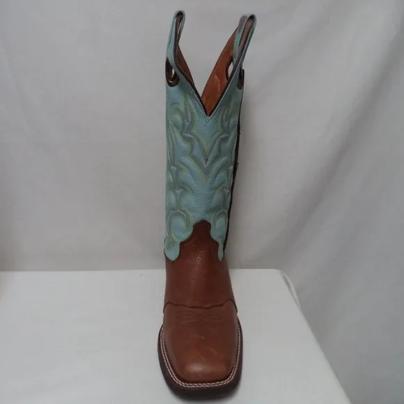 Laredo Leather Cowboy Boots Oil and Chemical Resistant Men embroider Size Sz 10