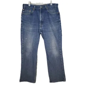 Levi's 517 Men Jeans 38 X 34 Blue Denim Mid-Rise Slim Fit Boot Cut Zip Fly M1719