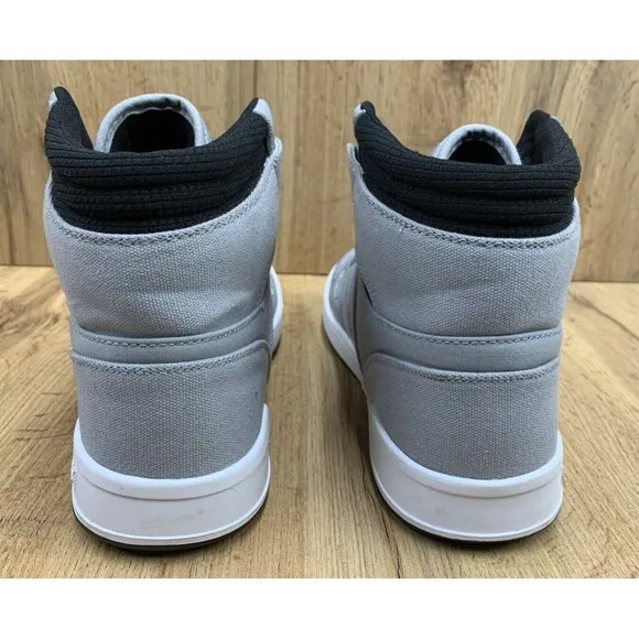 Levis Hi Top Sneaker Shoes Mens Size 9 Gray Black White Hip Hop 51028402G1