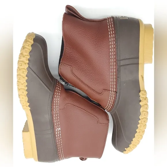 L.L. Bean Bean Boots 7&quot; Fleece-Lined Insulated Front-Zip Maple Size 11 Women's