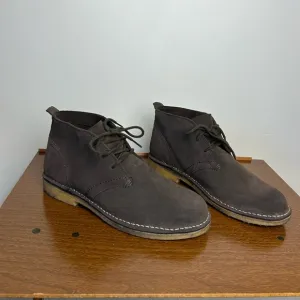 L.L Bean Chukka Boots Men Suede Leather Lace Slip on Brown Size 10.5M Old Money