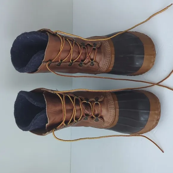 L.L. Bean Maine Gum Shoe 90s Felt Lined Hunting Boots USA Men Size 8
