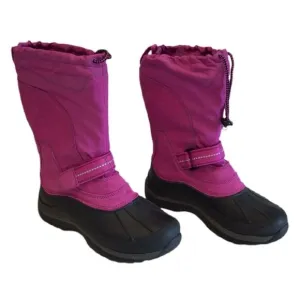 LL Bean Northwoods Insulated Pink Gray Girls Kids Winter Snow Boots Size 3