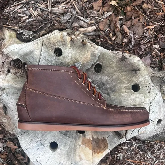 LL BEAN SIGNATURE LEATHER JACKMAN RANGER MOCCASIN BOOT SHOE SIZE 8