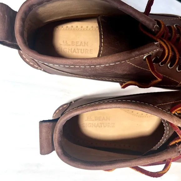 LL BEAN SIGNATURE LEATHER JACKMAN RANGER MOCCASIN BOOT SHOE SIZE 8