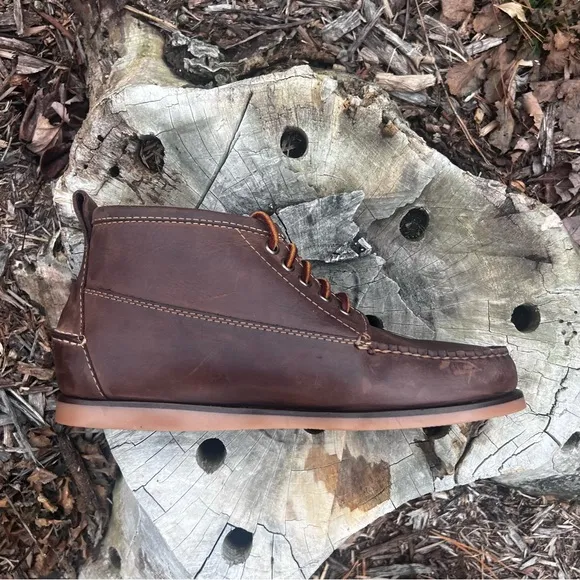 LL BEAN SIGNATURE LEATHER JACKMAN RANGER MOCCASIN BOOT SHOE SIZE 8