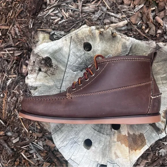 LL BEAN SIGNATURE LEATHER JACKMAN RANGER MOCCASIN BOOT SHOE SIZE 8