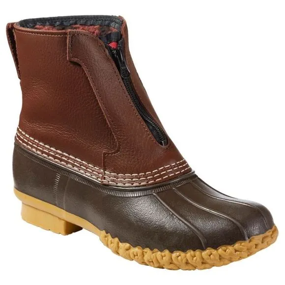 L.L.Bean Duck Boots Size 9 Womens Fleece Lined Zip Front Winter Boot NEW