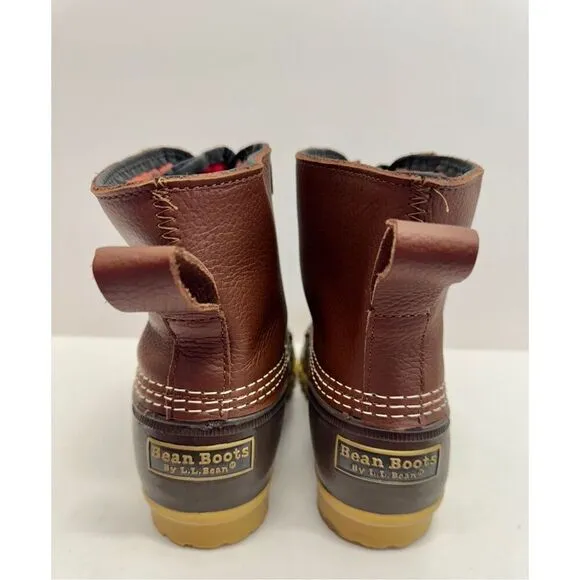 L.L.Bean Duck Boots Size 9 Womens Fleece Lined Zip Front Winter Boot NEW