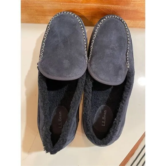L.L.Bean Mountain Slippers Men's Shoes Carbon Navy Sz 12M