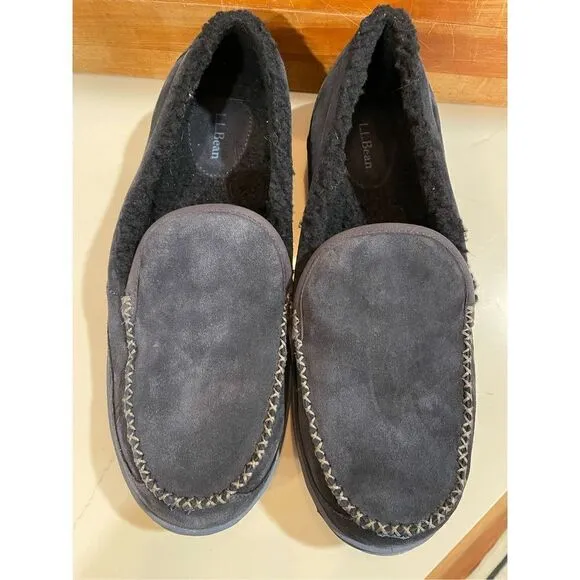 L.L.Bean Mountain Slippers Men's Shoes Carbon Navy Sz 12M