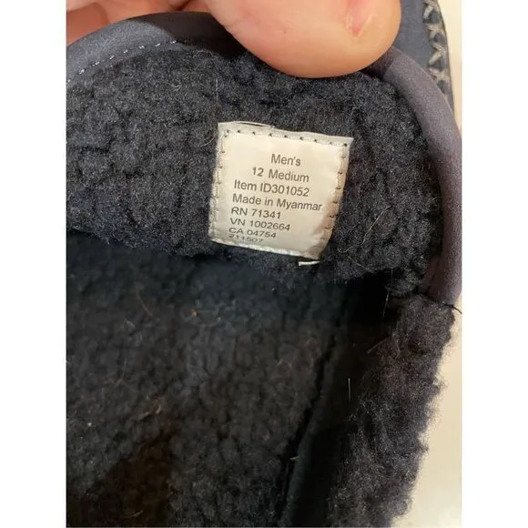 L.L.Bean Mountain Slippers Men's Shoes Carbon Navy Sz 12M