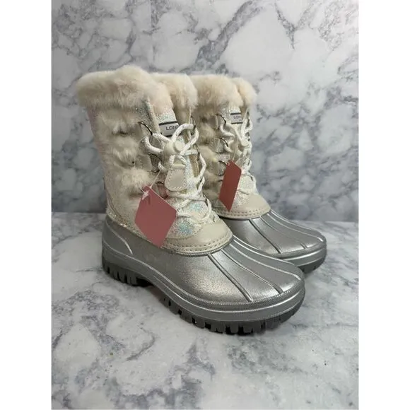 London Fog Girls Snow Boots sz 3 Insulated NEW # K988