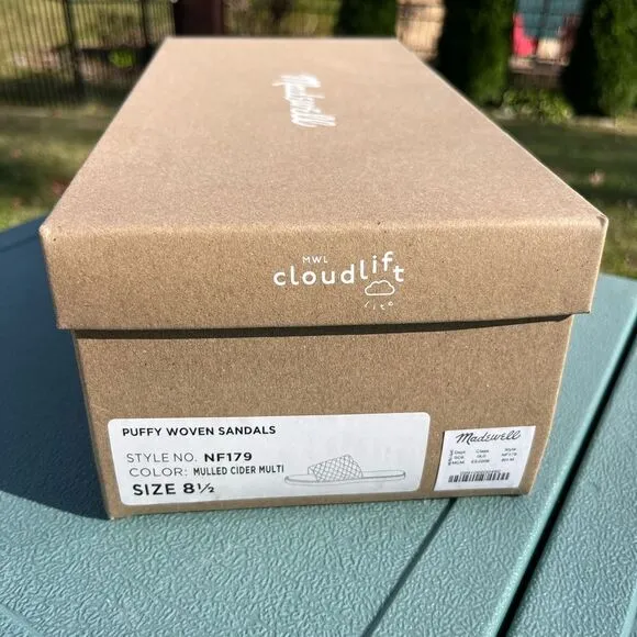Madewell Suzi Slide Sandal in Multi Woven Leather NIB