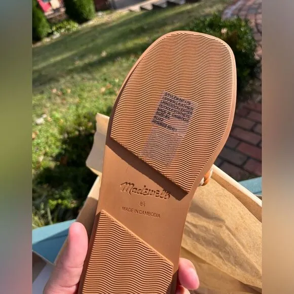 Madewell Suzi Slide Sandal in Multi Woven Leather NIB