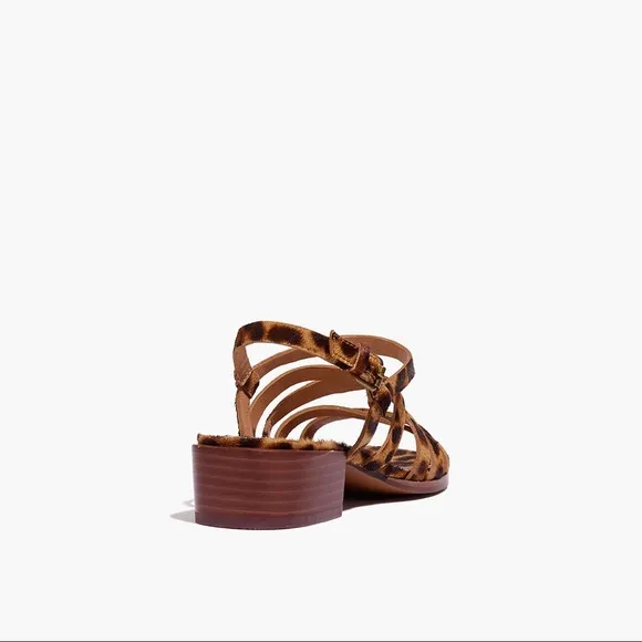 MADEWELL THE LORI SANDAL IN LEOPARD CALF HAIR