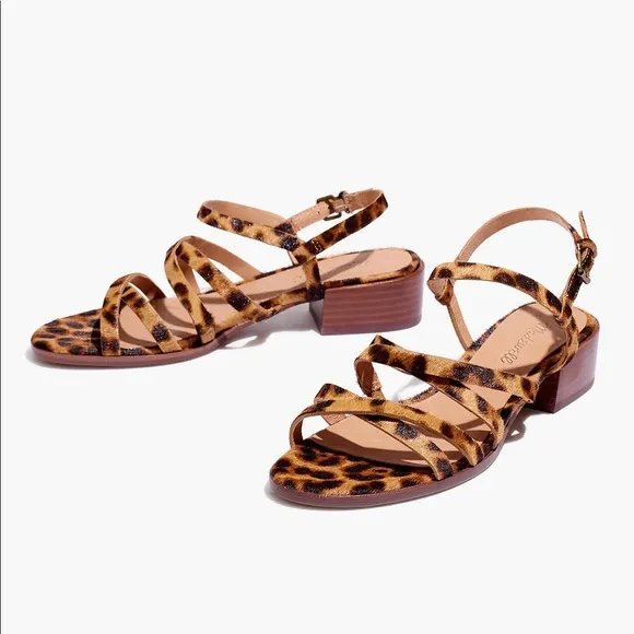MADEWELL THE LORI SANDAL IN LEOPARD CALF HAIR