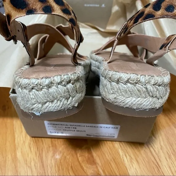 Madewell The Malia Espadrille Sandal in Leopard Calf Hair, New in Box