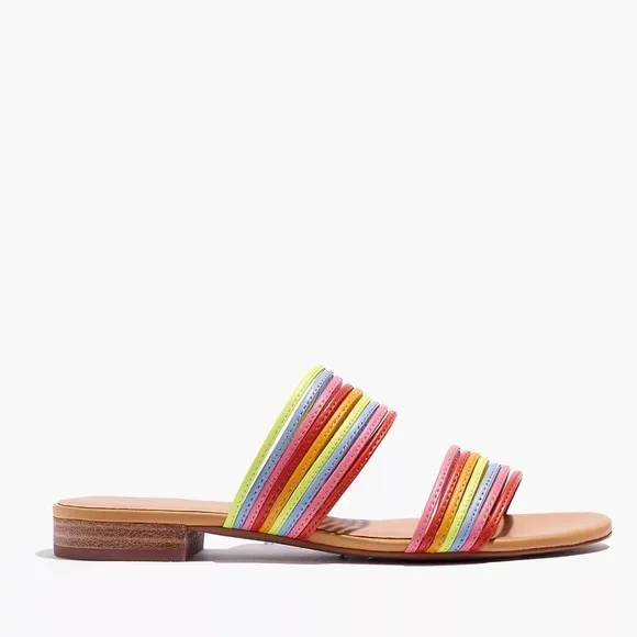 Madewell The Meg Slide Sandal in Leather