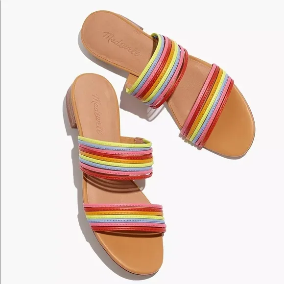 Madewell The Meg Slide Sandal in Leather