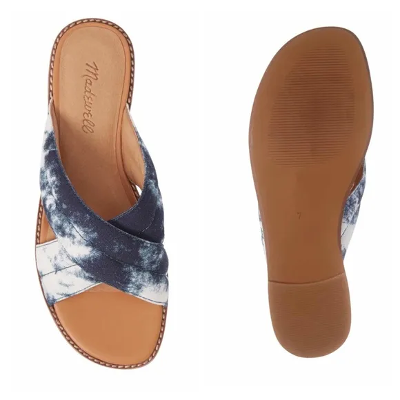 Madewell The Skyler Slide Sandal in Tie-Dye
