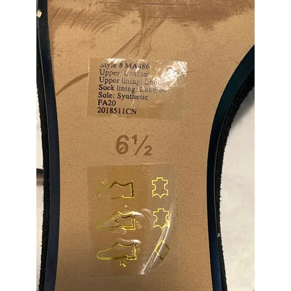 Madewell‎ Women’s The Hollie Ankle-Strap Heels Sandal in Suede Size 6.5 Black