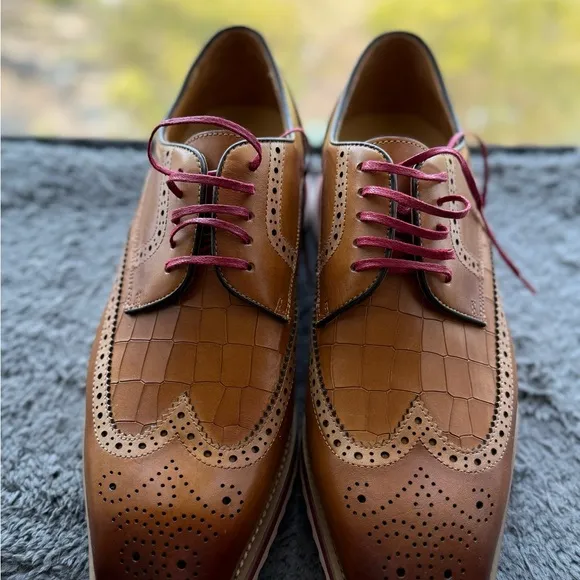 Maison Forte - Men's Brown Brogue Shoes