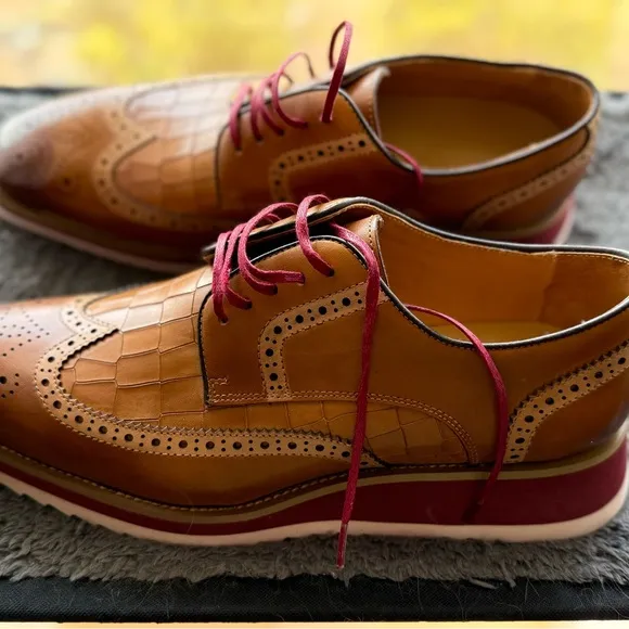 Maison Forte - Men's Brown Brogue Shoes
