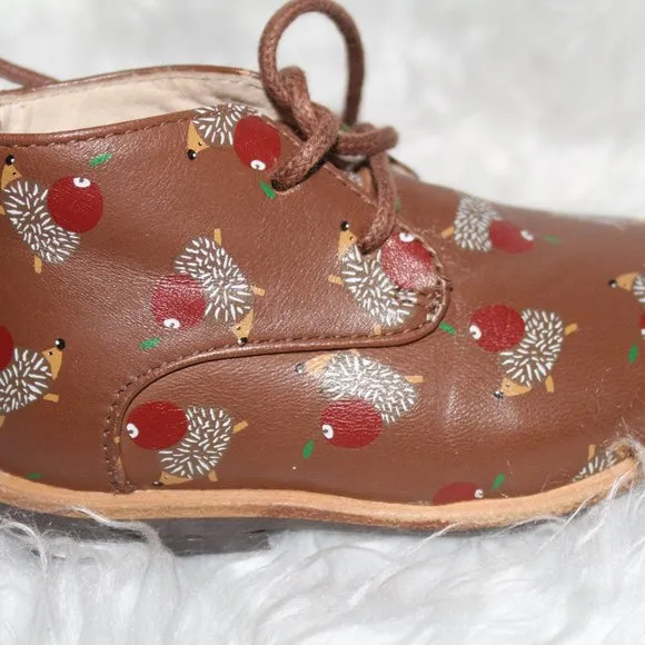 MANUELA De JUAN Handmade Leather baby ankle shoes sz EU 19 (US 3 1/2-4) NEW