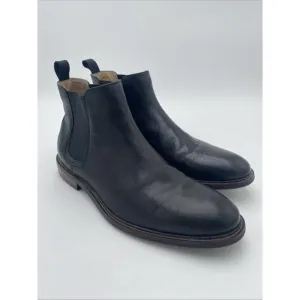 Men Aston Grey Black Leather Chelsea Boot Sz 9.5 Model 2705 Pagliaga Ankle Boots