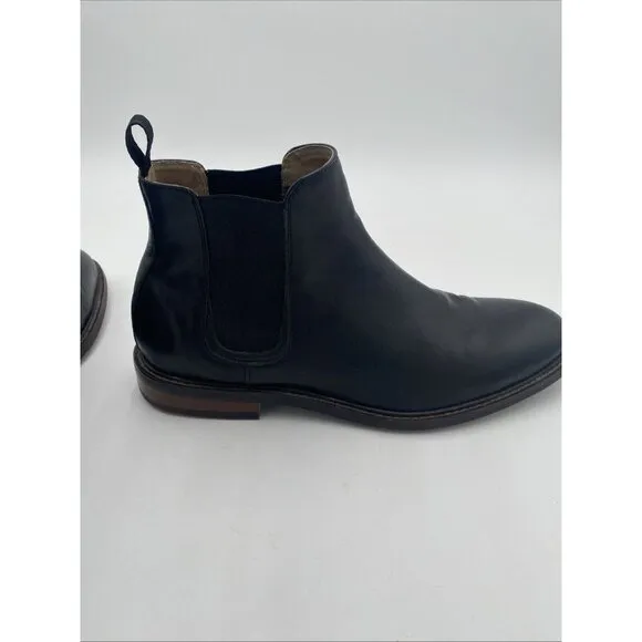 Men Aston Grey Black Leather Chelsea Boot Sz 9.5 Model 2705 Pagliaga Ankle Boots