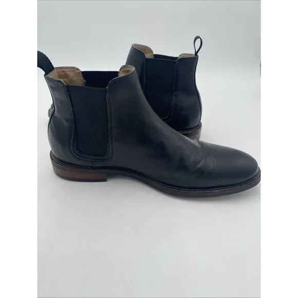 Men Aston Grey Black Leather Chelsea Boot Sz 9.5 Model 2705 Pagliaga Ankle Boots