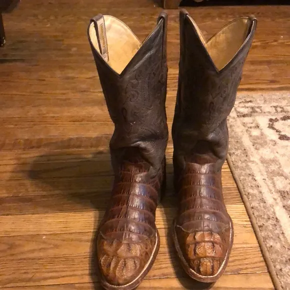 Men eel skin boots