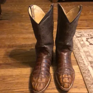 Men eel skin boots