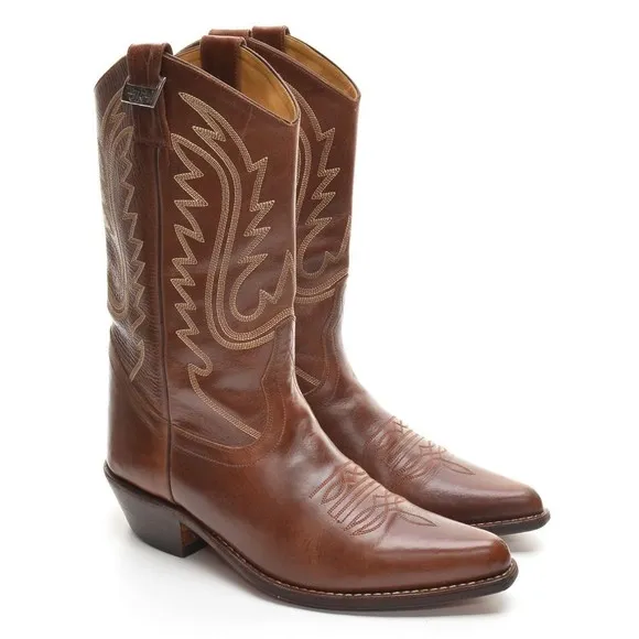Men JR Custom Hand Made in USA X Toe Cowboy Boots 9 D