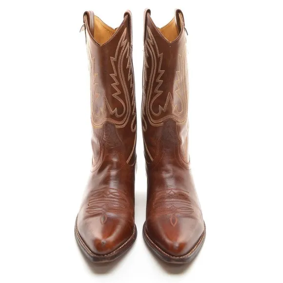 Men JR Custom Hand Made in USA X Toe Cowboy Boots 9 D