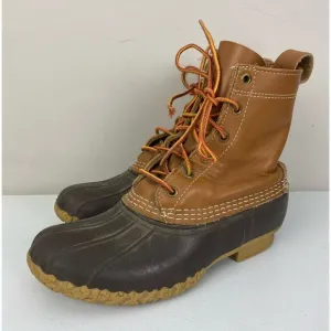 Men L.L. Bean Freeport Maine USA leather duck rain boots shoes, 7M