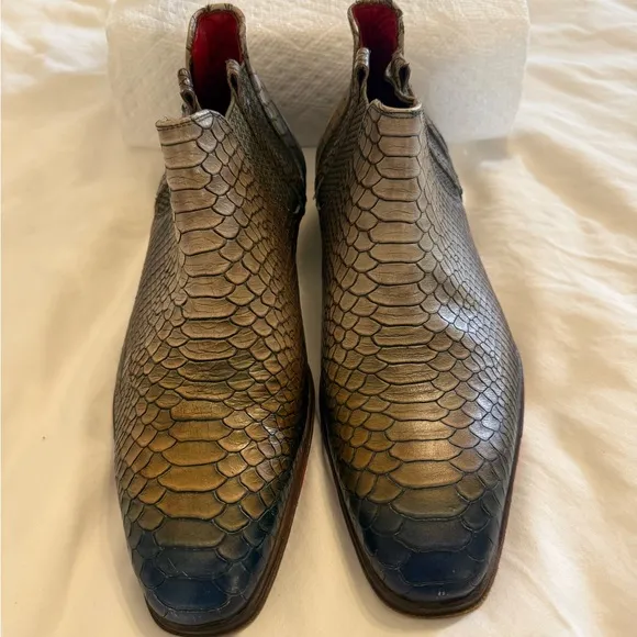 Men's Leather Boots Made In Italy Size 42