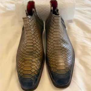 Men's Leather Boots Made In Italy Size 42