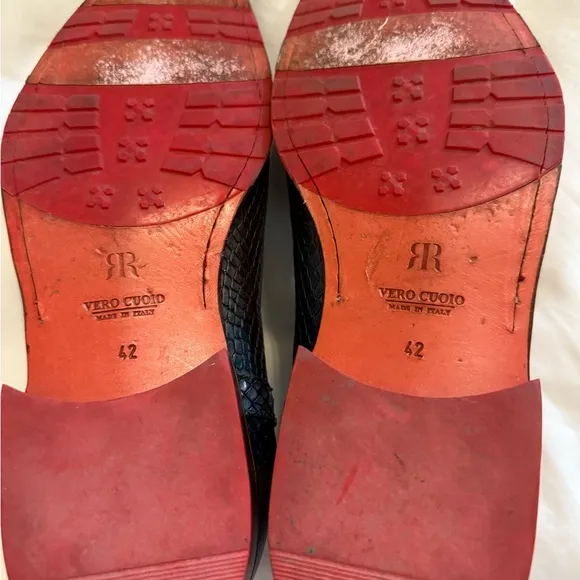 Men's Leather Boots Made In Italy Size 42