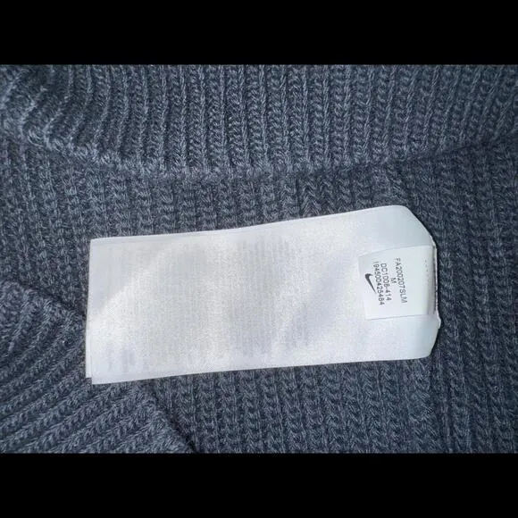 Men's Nike ESC Sweater Solid Color Round Neck Long Sleeves Pullover Wool Sweater