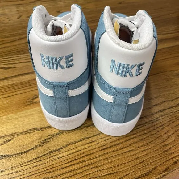 Mens Nike SB Zoom Blazer Mid Cerulean Blue White Shoes Size 9.5 NEW Skateboard