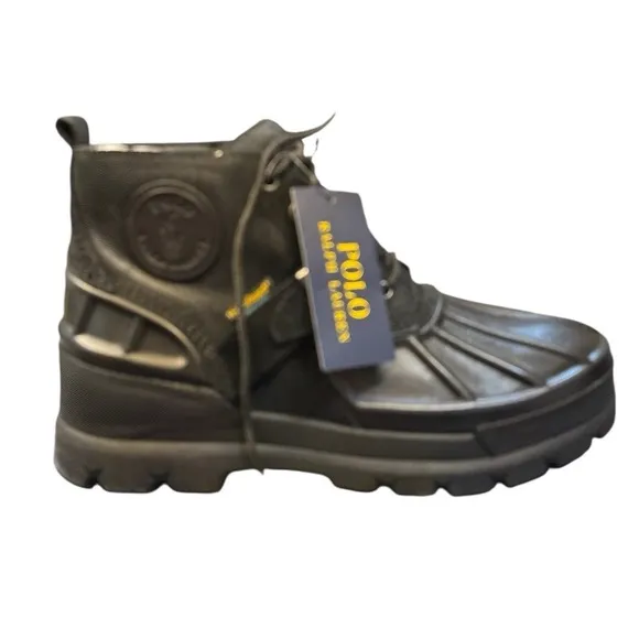 Mens Polo Ralph Lauren Oslo High size 11.5 D Leather Ankle High Duck Boots NEW