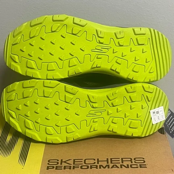 Men’s Skechers Go Run Trail Altitude Shoe Black/Lime Size 8.5 NIB