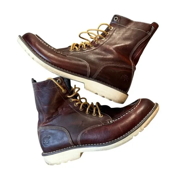 Men’s Timberland Earthkeepers Escape Men Shoes Brown Leather Lace Boots Size 9
