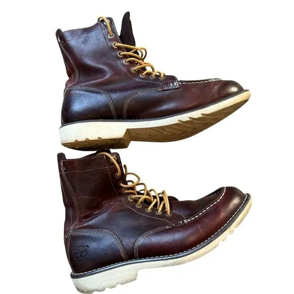 Men’s Timberland Earthkeepers Escape Men Shoes Brown Leather Lace Boots Size 9